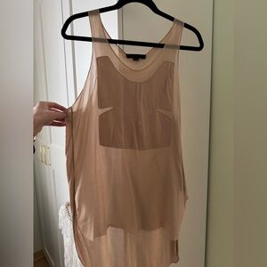 Elegant Beige Sleeveless Top